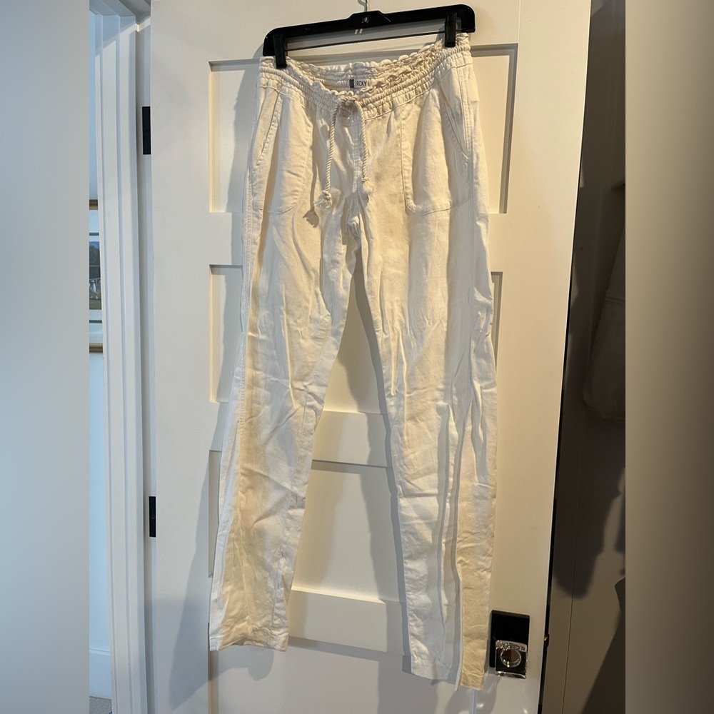 Roxy Linen Drawstring Pants Size M - image 1